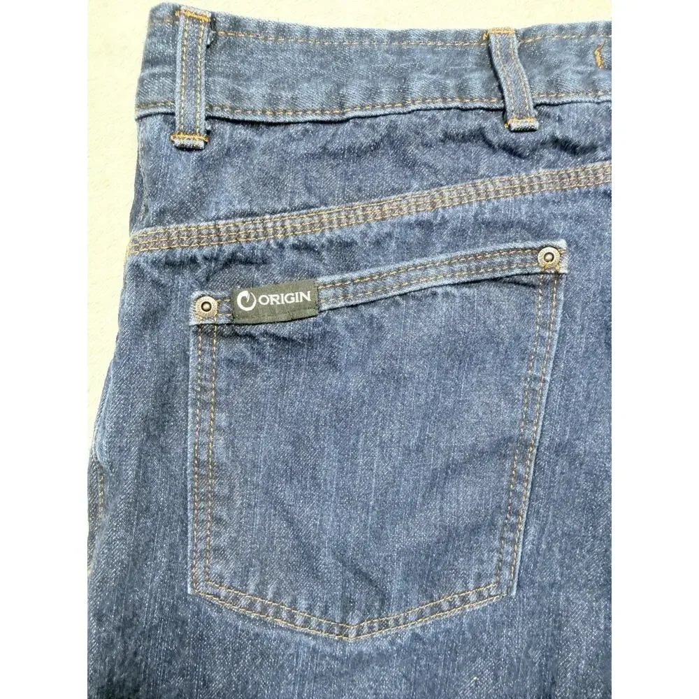 Origin USA Delta Denim Straight Leg Jeans Blue Men Size 34x28 Made In America